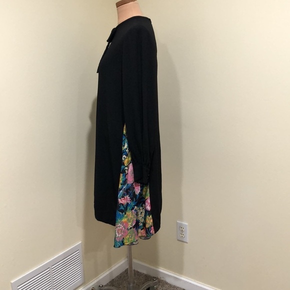 MSGM Floral Pleat Dress Size 38 IT US 2 Black - Picture 3 of 10